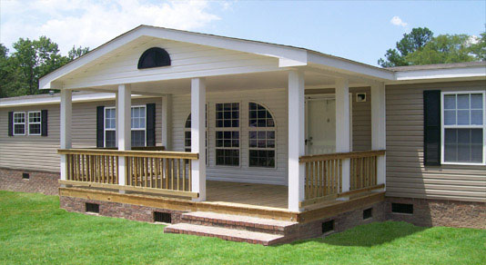 Photo of a manufactured home placed on land