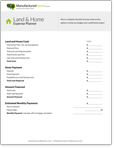 Land and Home Expense Planner Form Thumbnail