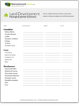 Land Development Expense Worksheet Thumbnail